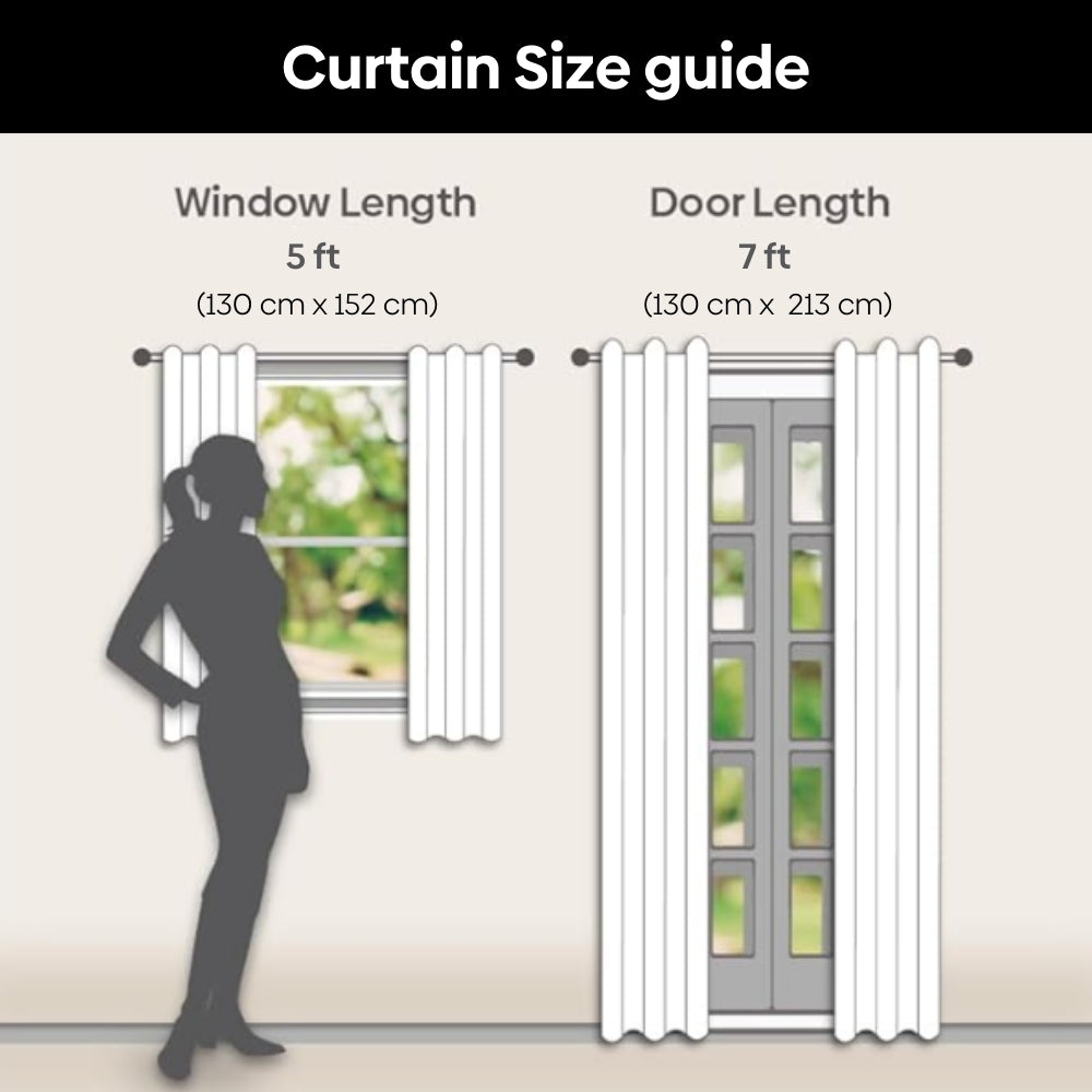 Blackout Panel Digital Printed Pack Of 2 Curtain, Multicolor