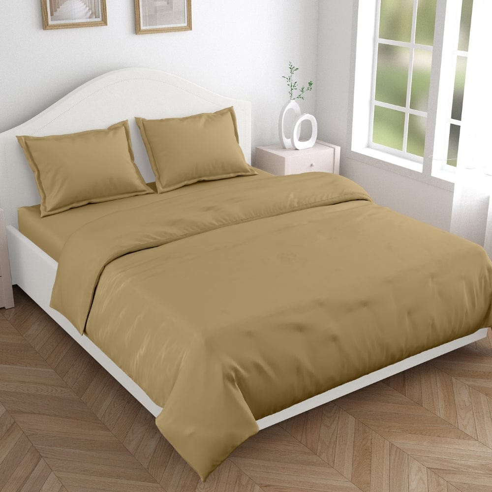 Taupe 100% Cotton Bedsheet, 300 TC