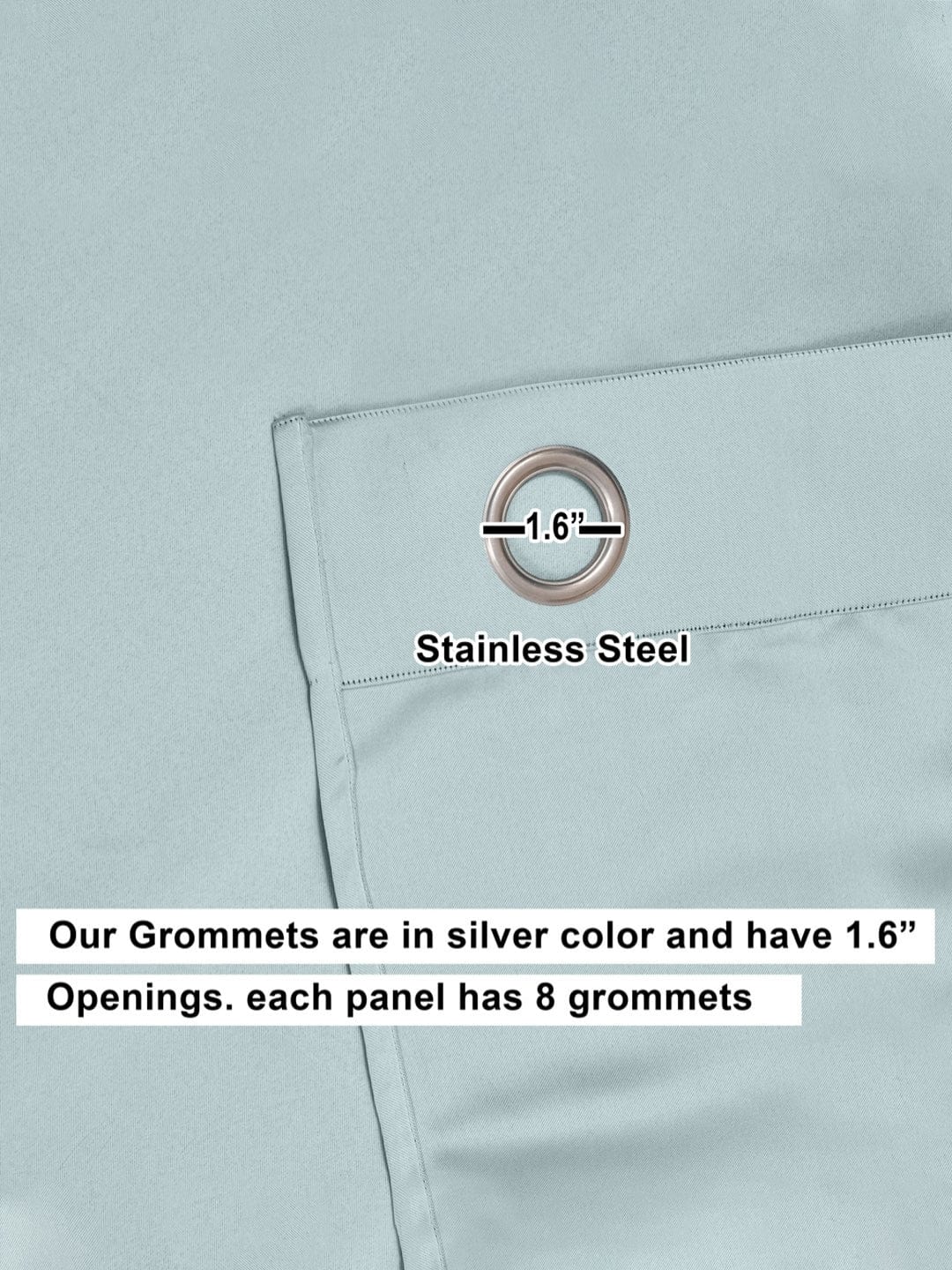 Solid blackout curtains set of 2, Aqua