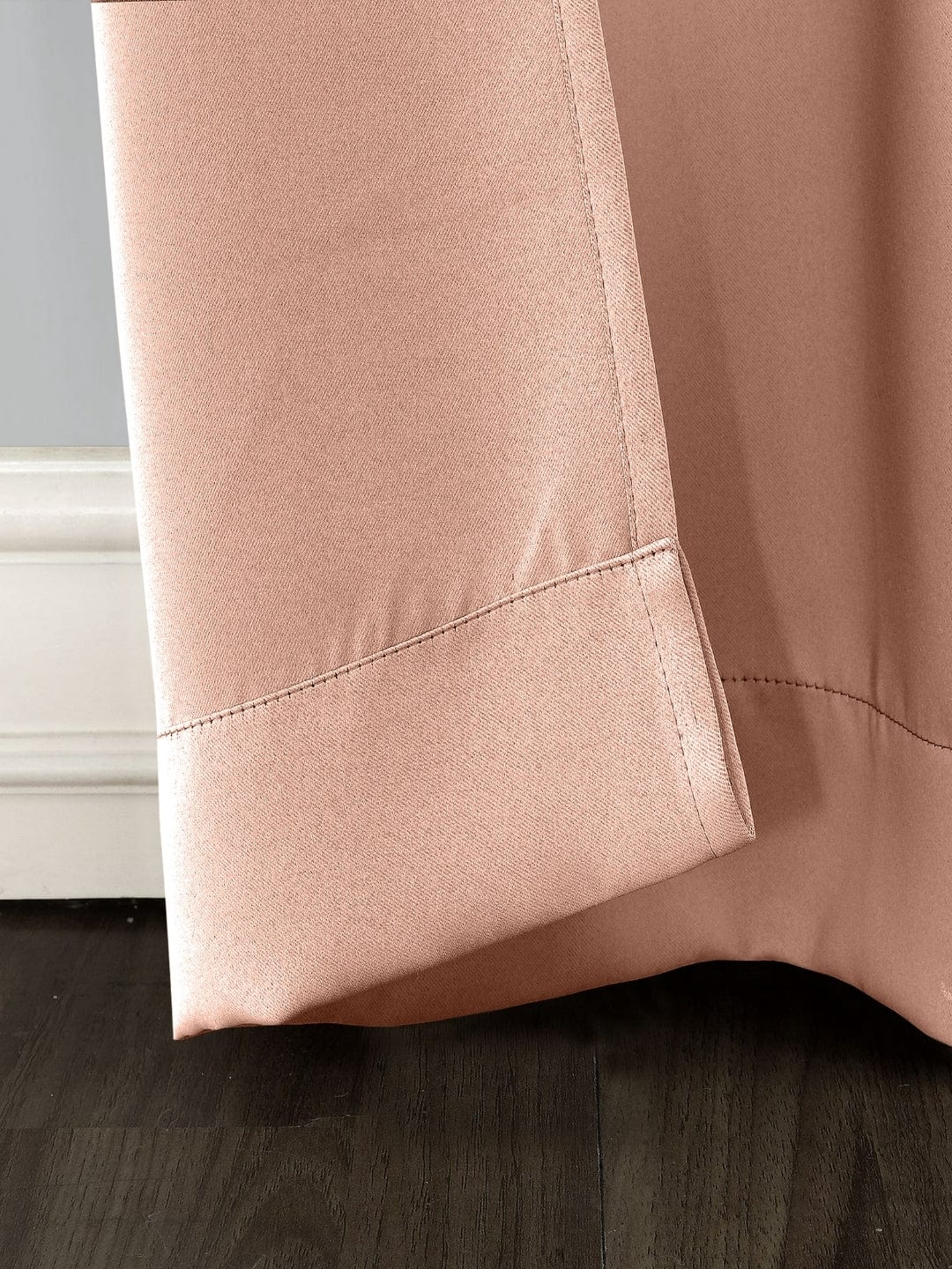Solid blackout curtains set of 2, Peach
