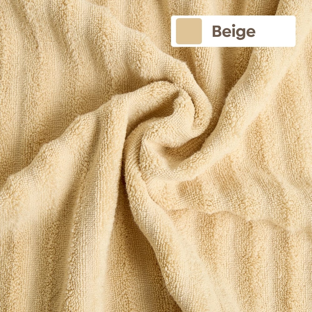 100% Cotton Allure Zero Twist Bath Towel- Pack Of 2 - (Beige, Dusty Blue)
