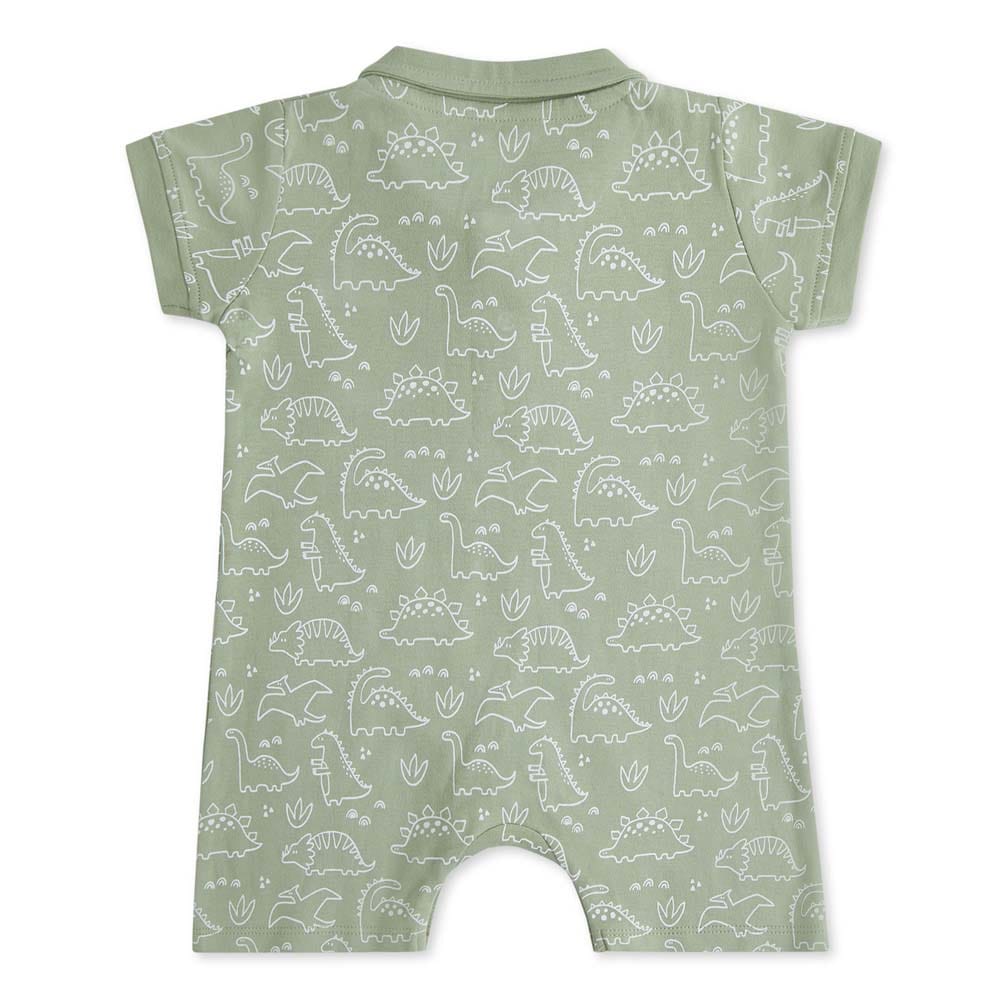 100% Cotton Half Sleeve Unisex Romper Green