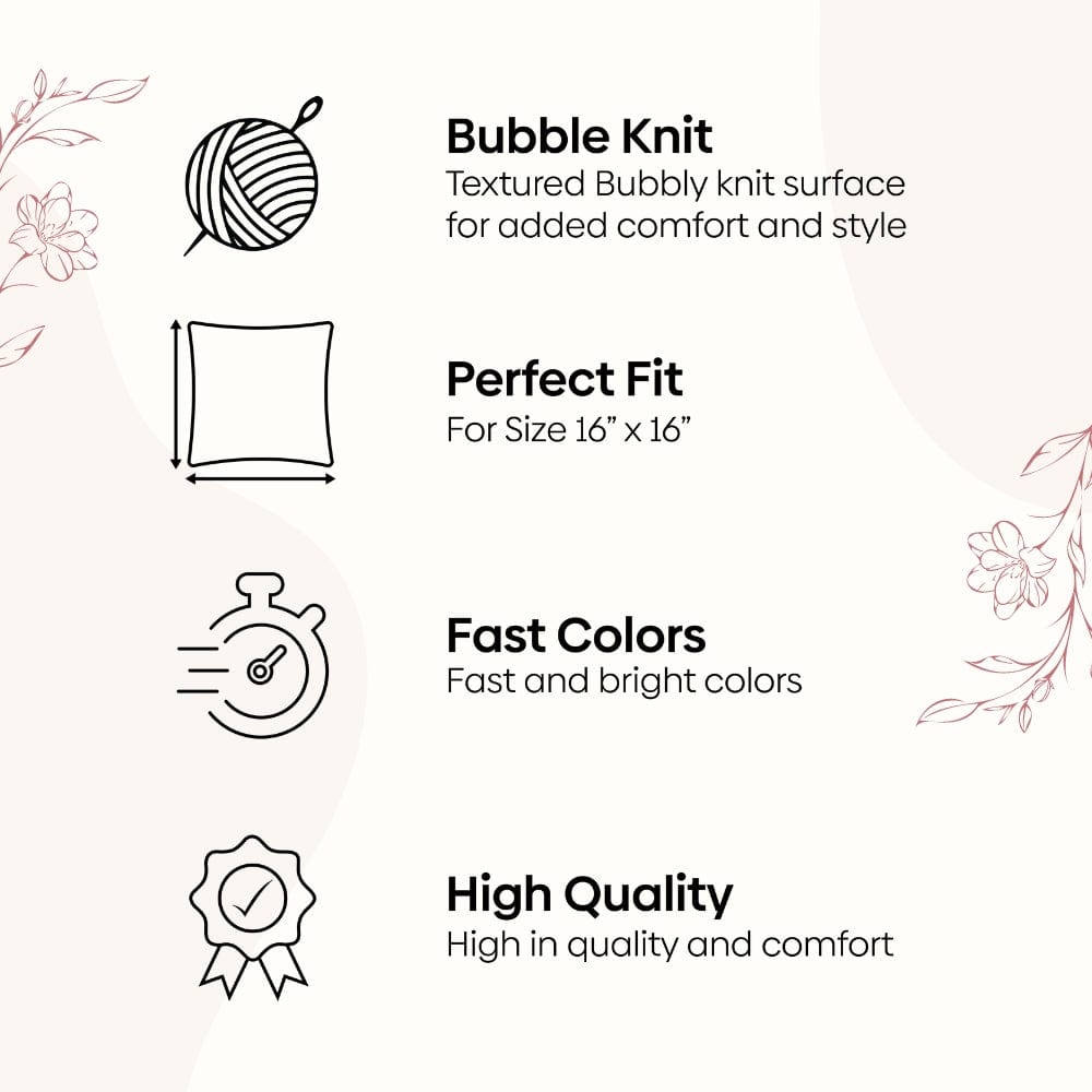 Knitted Decorative Bubble knit Cushion Cover, Desert Sage