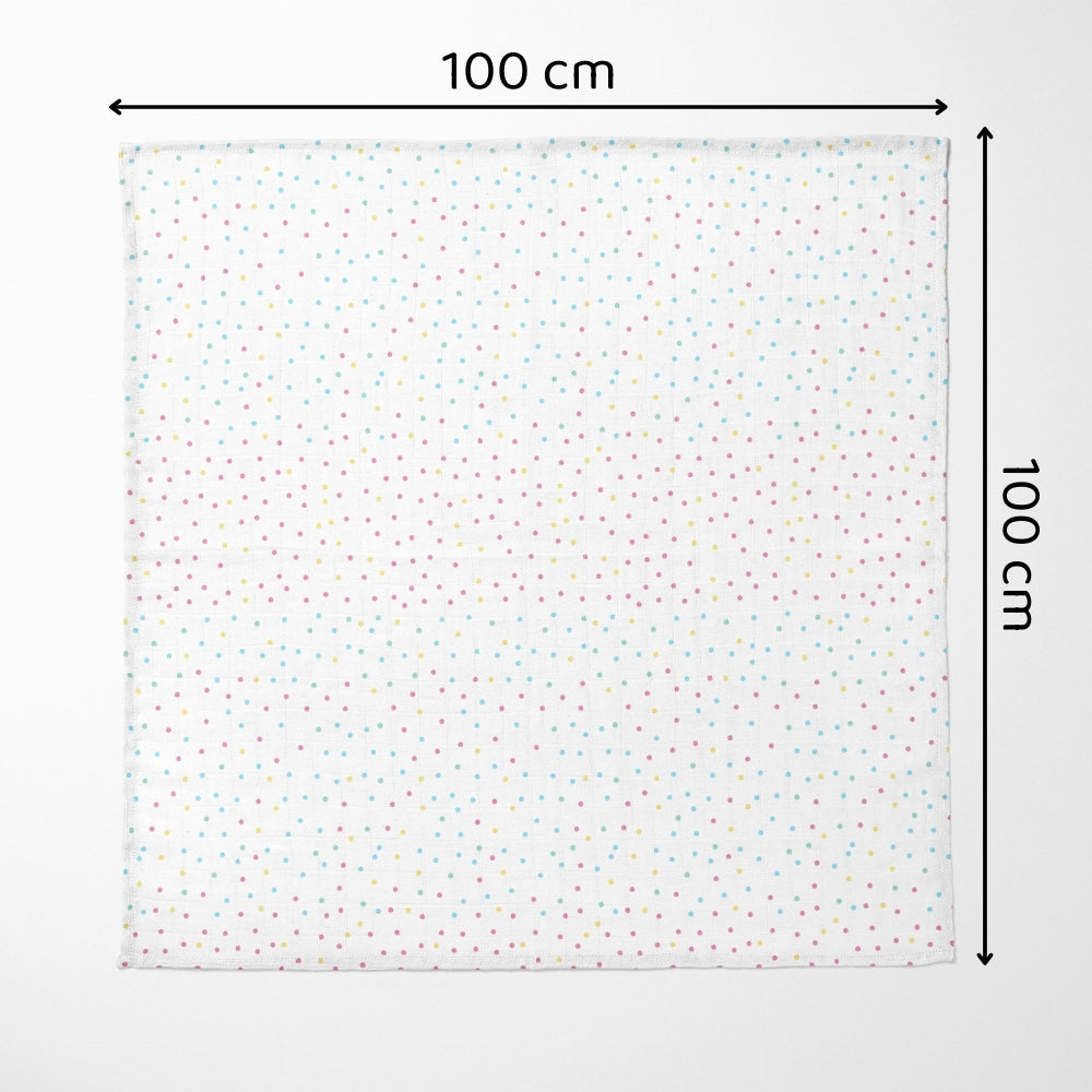 Jungle Collection 100% Cotton Soft Muslin Swaddles Wrap for Newborn Baby - Pack of 3, Multicolor