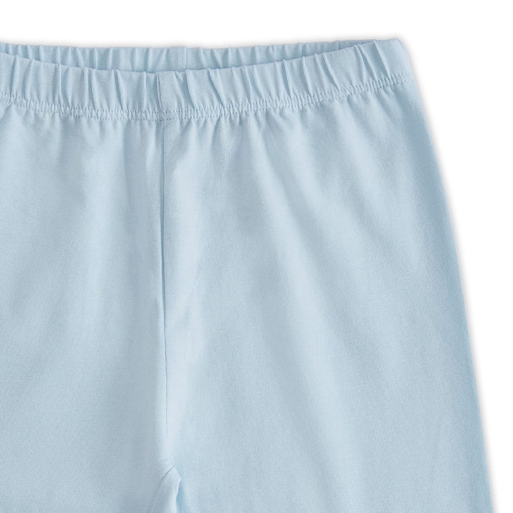 100% Cotton Full Length Girl Leggings, Blue