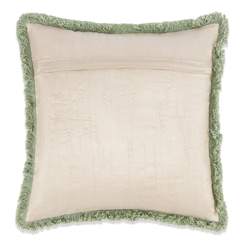 Embroidered Decorative Cushion Cover, Pastel Meadow