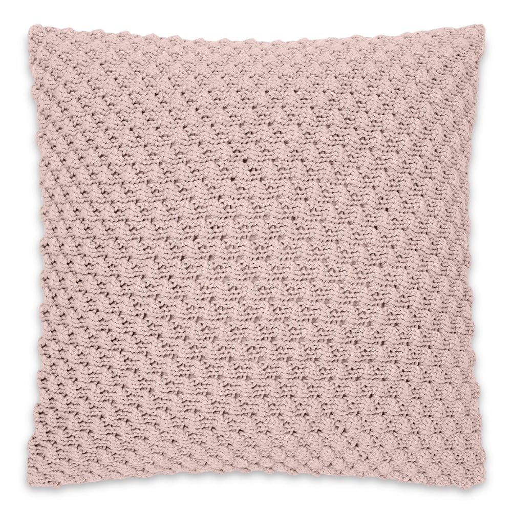 Knitted Decorative Bubble knit Cushion Cover, Cameo Pink