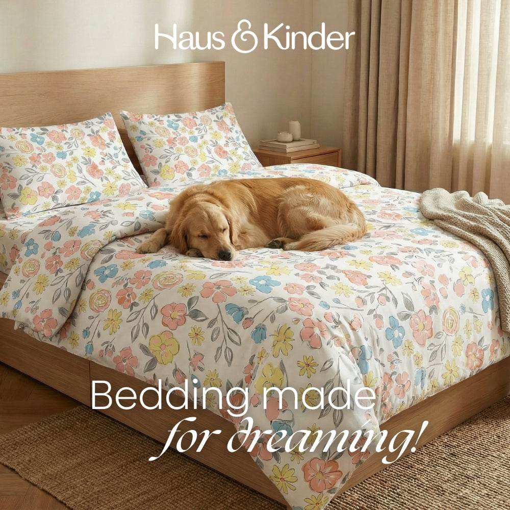 Island Bloom 100% Cotton Double Flat Bedsheet, 144 TC