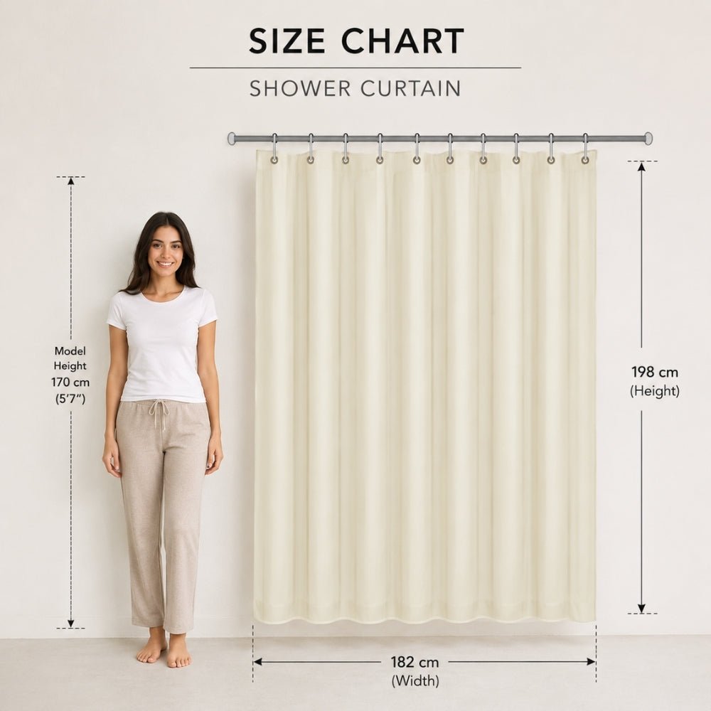 Shower Printed Curtain Botanical Harmony Pack Of 1, Green - Shower Curtains | haus & kinder
