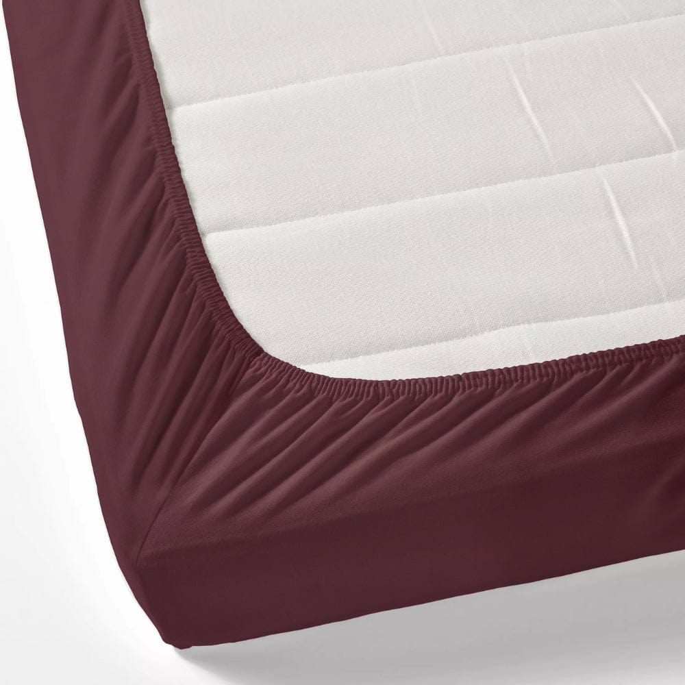 Wine 100% Cotton Bedsheet, 300 TC