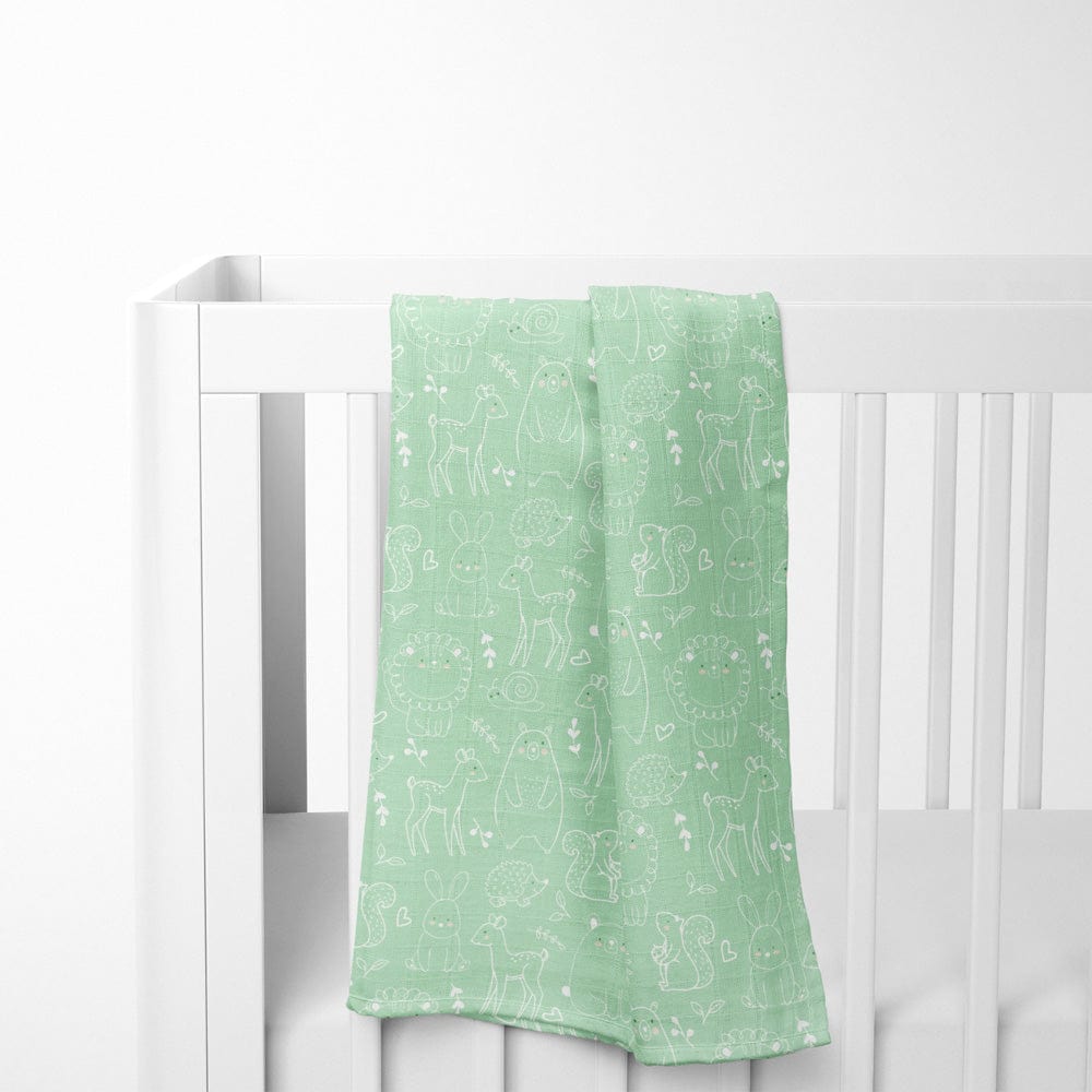 Jungle Jigsaw Collection 100% Organic Cotton Muslin Swaddle Pack Of 3
