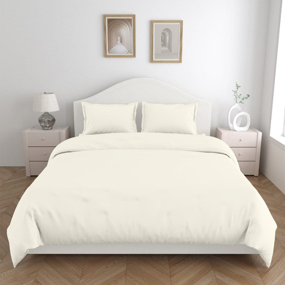 Ivory 100% Cotton Bedsheet, 300 TC