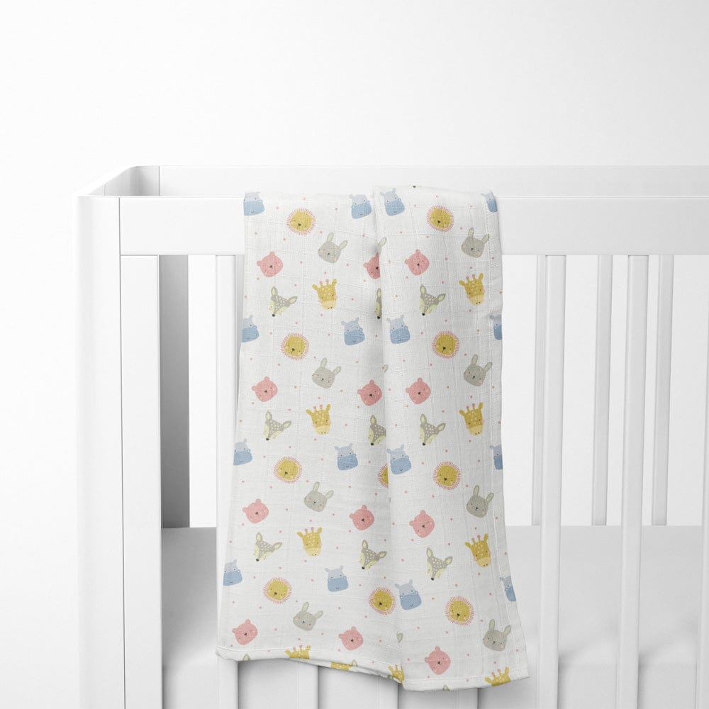 Jungle Jigsaw Collection 100% Organic Cotton Muslin Swaddle Pack Of 3