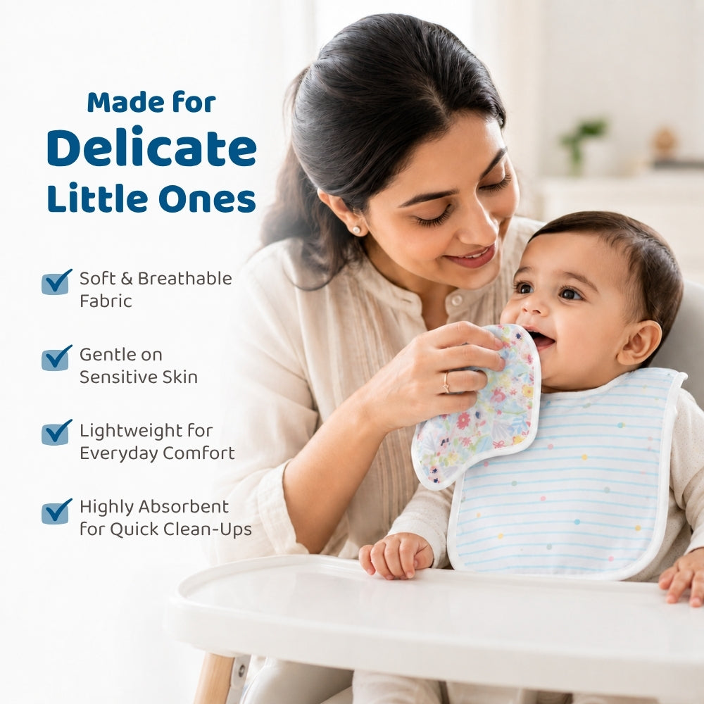 100% Cotton pack of 6 feeding essential
