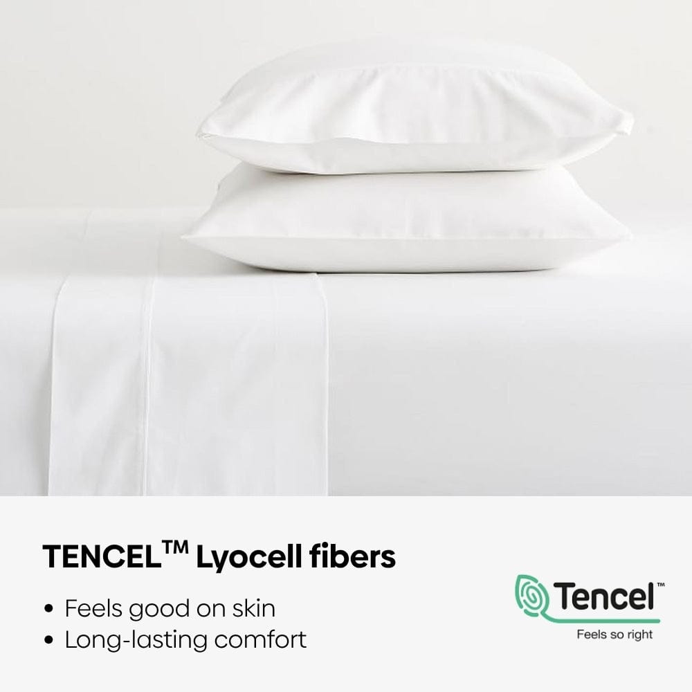 Tencel 300 TC King Flat Bedsheet- Sandstone Calm