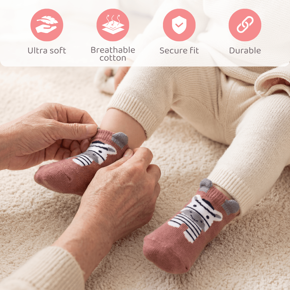 Mini Paw Baby Socks Pack of 3 | 0-6 Months & 6-12 Months - kids socks | haus & kinder