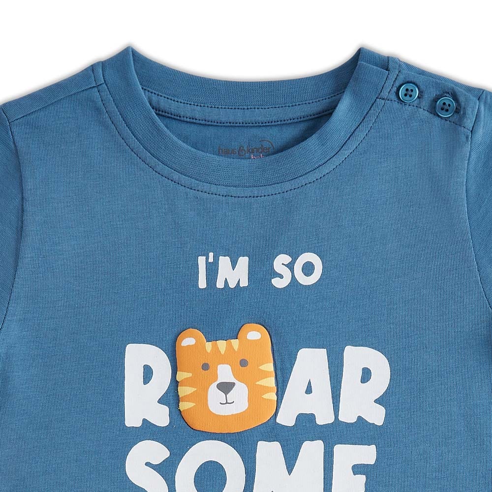 100% Cotton Half Sleeve Boy T-Shirt, Royal Blue