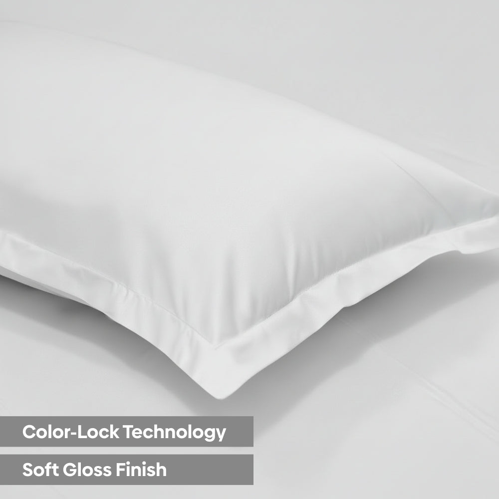 Tencel 300 TC King Flat Bedsheet- Cloud Drift