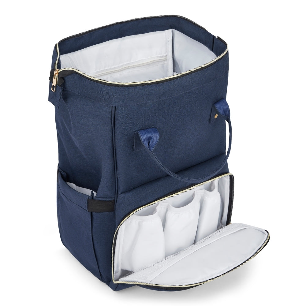 Chic Diaper Bag Backpack (Capacity - 20L) , Navy