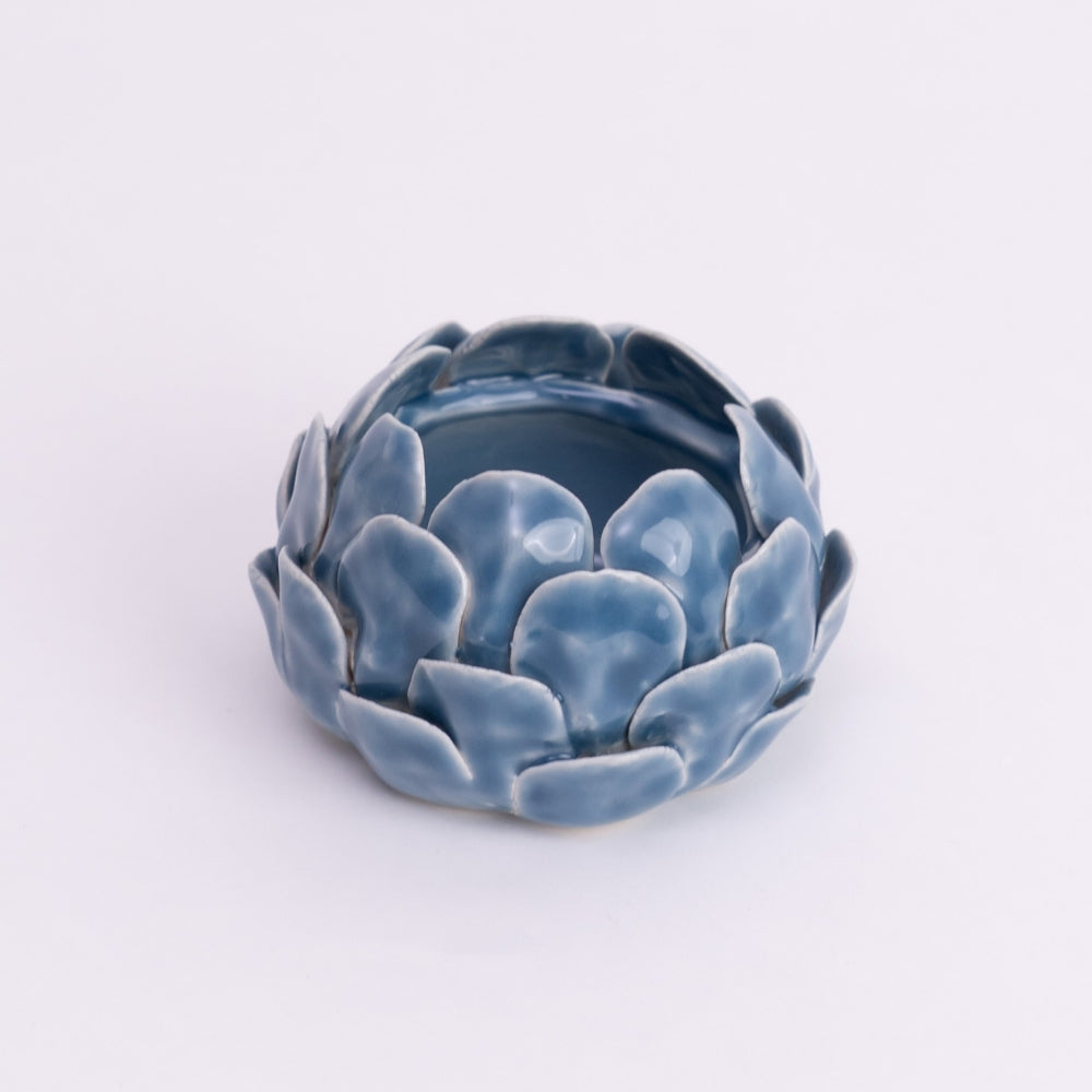 Frost Artichoke Tea light holder- Sky Blue