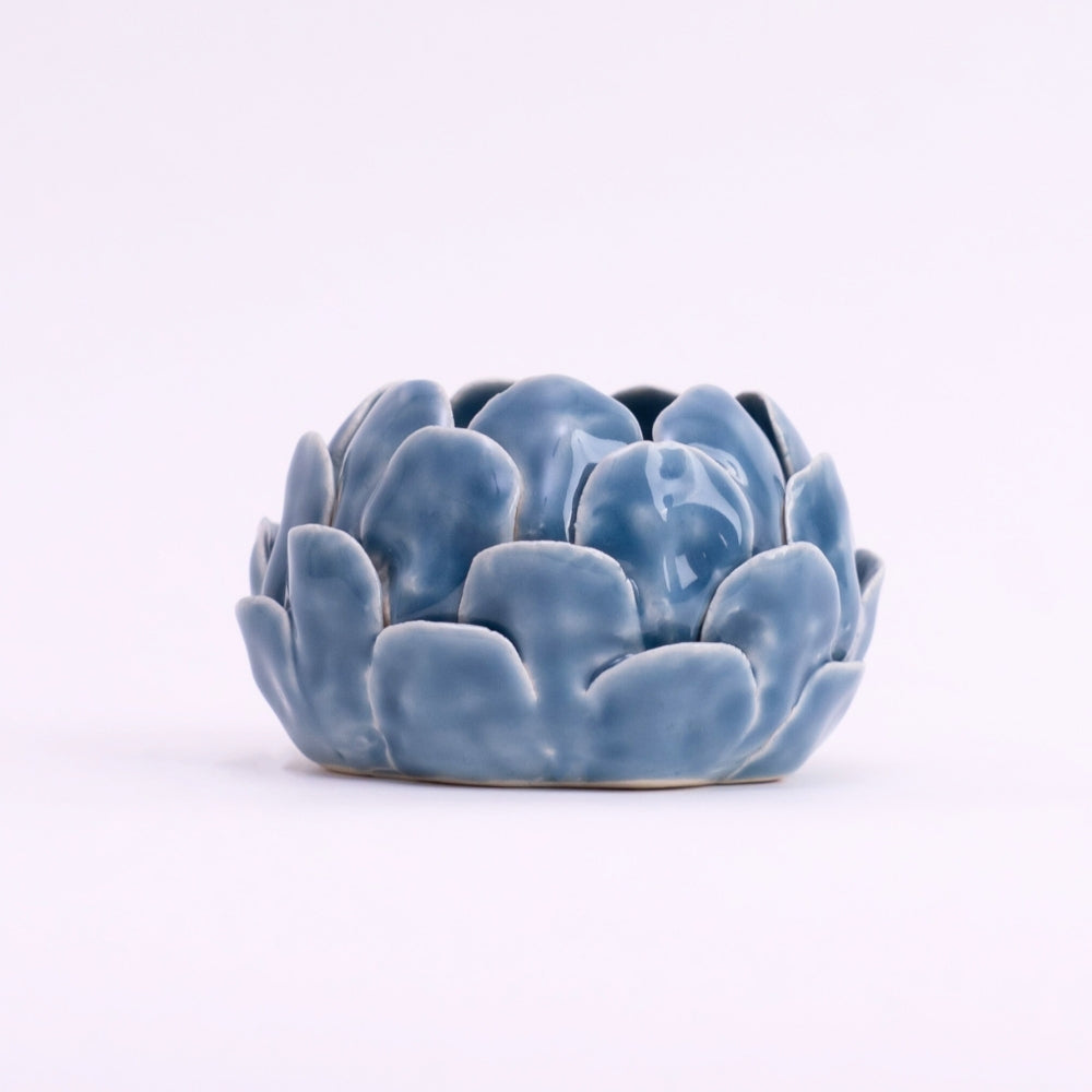Frost Artichoke Tea light holder- Sky Blue