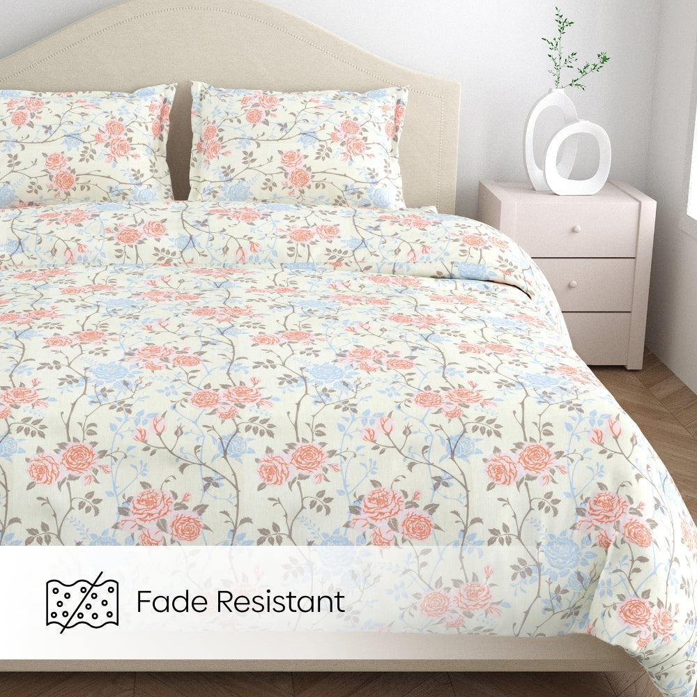 Petalhaze 100% Combed Cotton 144 TC Double Flat Bedsheet