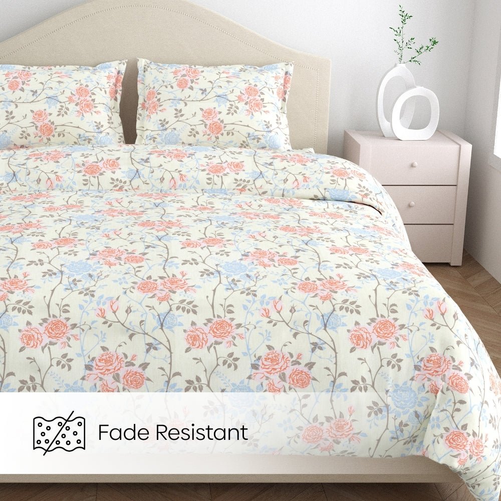 Petalhaze 100% Combed Cotton 144 TC Double Flat Bedsheet - Bedsheets | haus & kinder