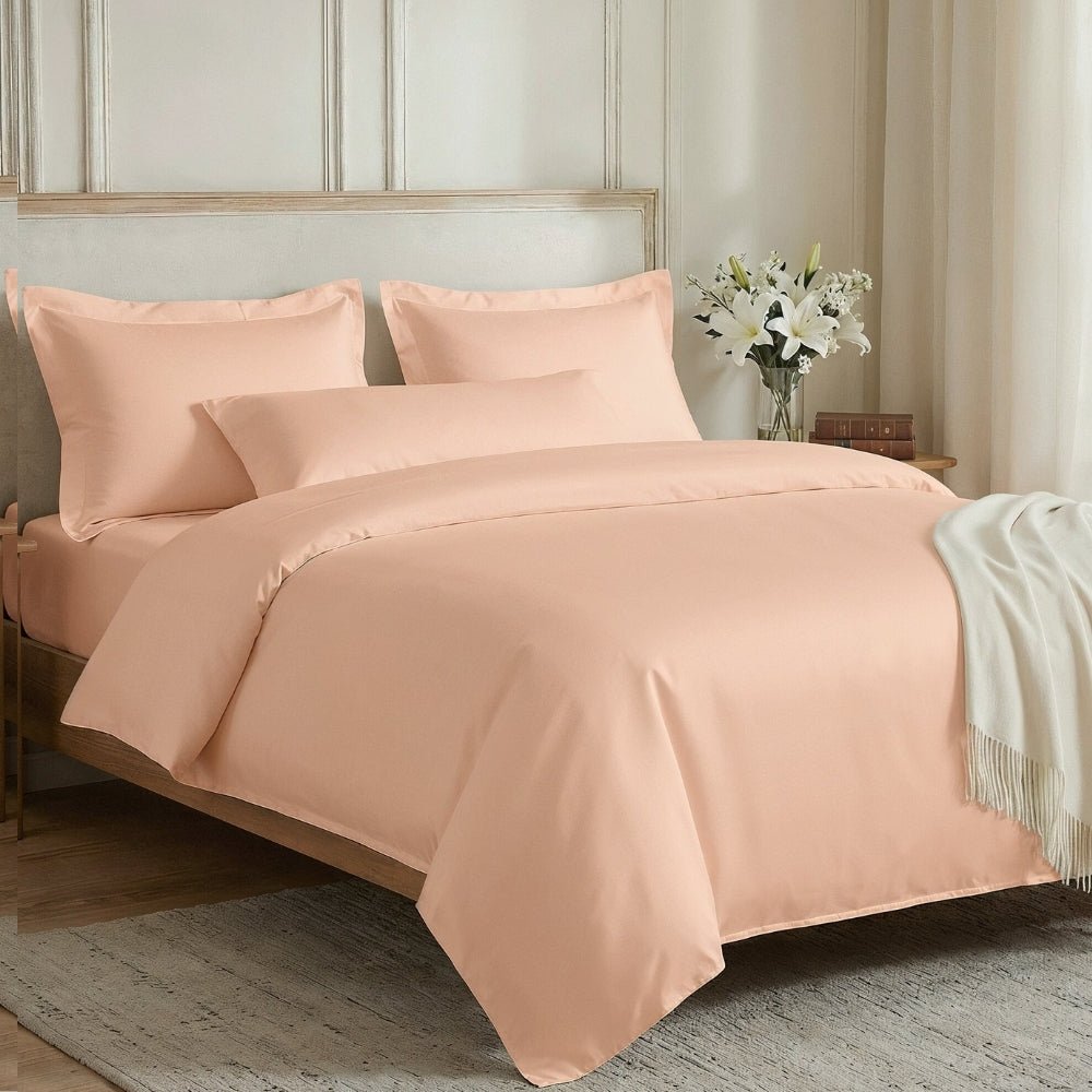 Tencel 300 TC King Flat Bedsheet- Blush Dusk - King Size | haus & kinder