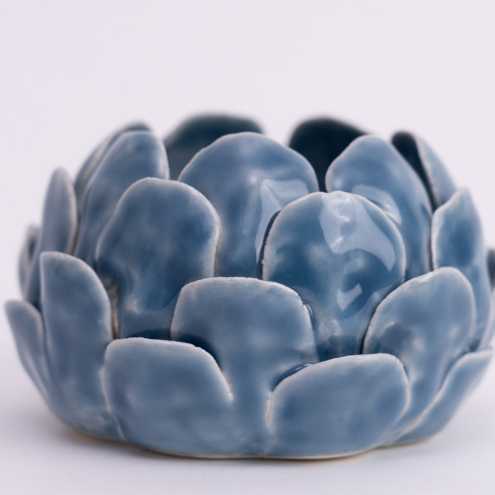 Frost Artichoke Tea light holder- Sky Blue