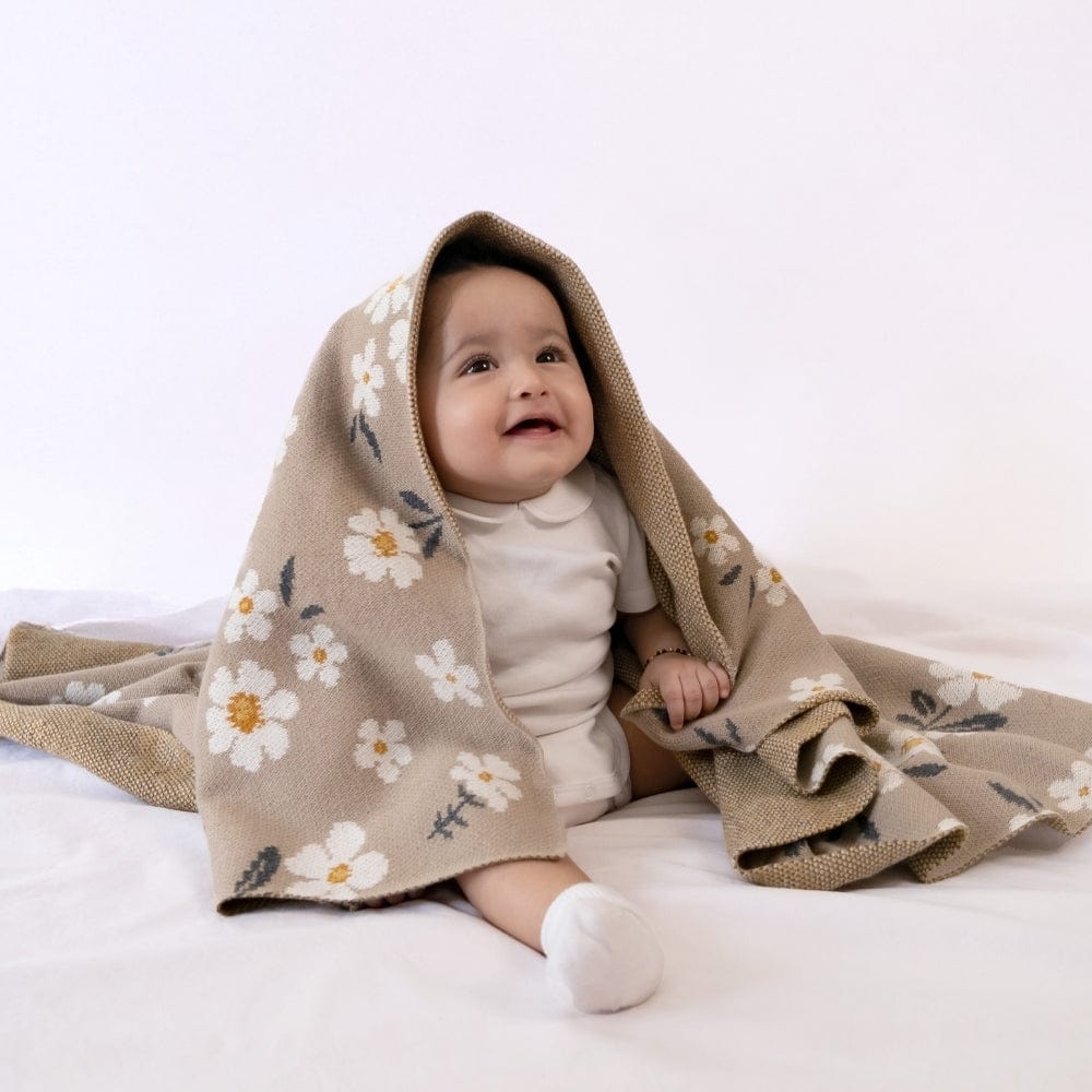 Little bloom Cotton Knitted All Season AC Blanket