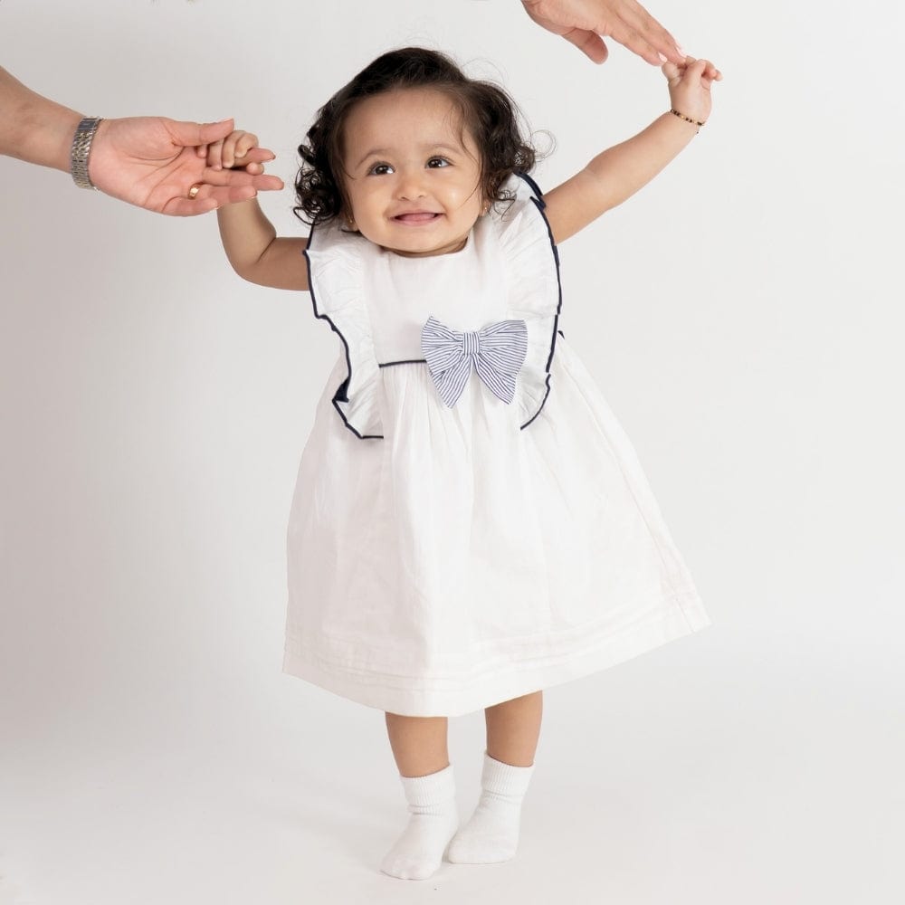 100% Cotton Bow Frock with Blommer