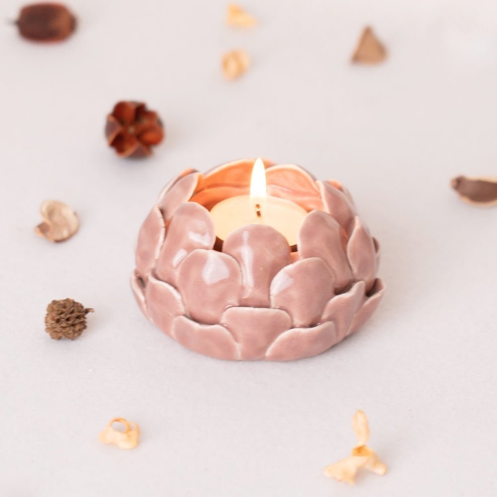 Blush Artichoke Tea light holder- Blush - Tea Light | haus & kinder