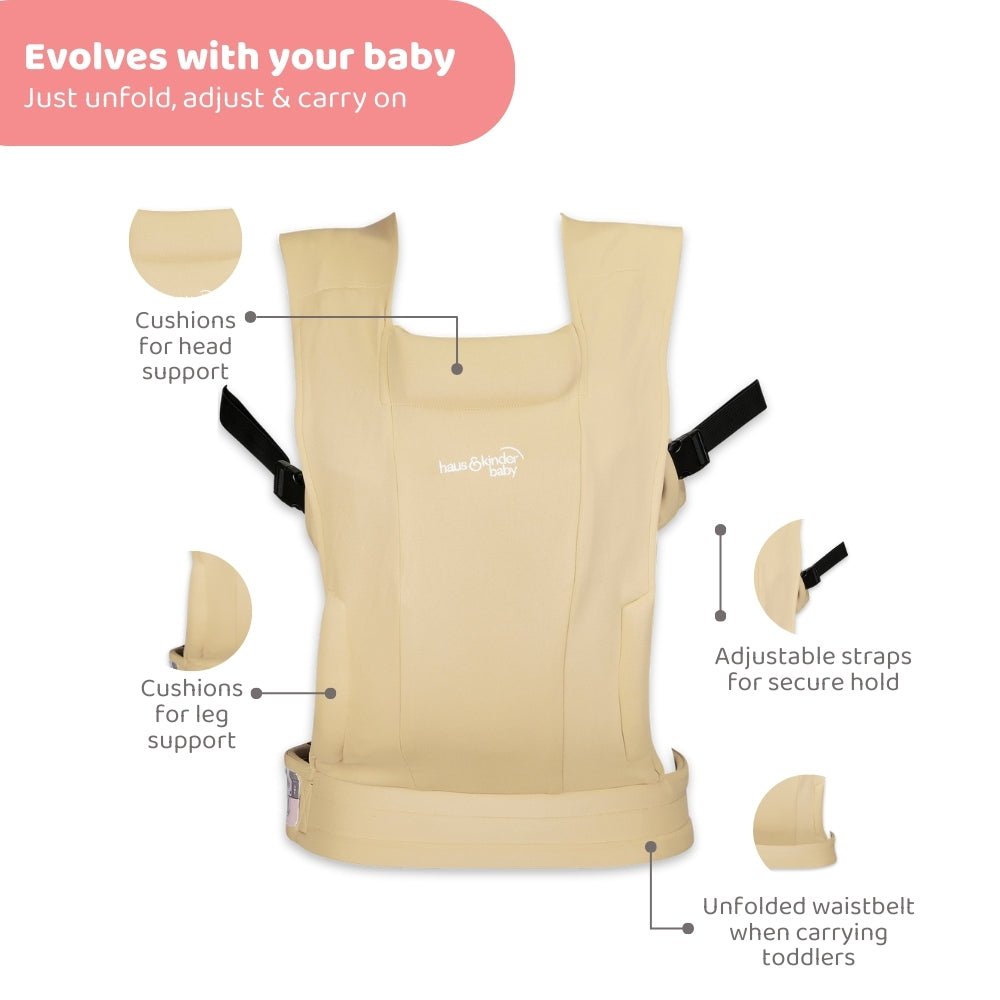 Beige Enlace Baby Carrier 0 - 18 months - Baby Carrier | haus & kinder