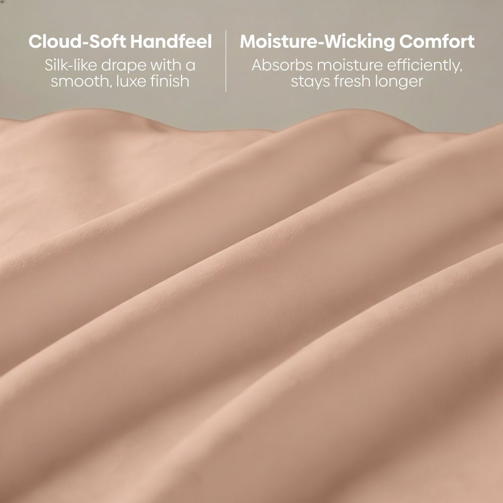 Tencel 300 TC King Flat Bedsheet- Blush Dusk - King Size | haus & kinder