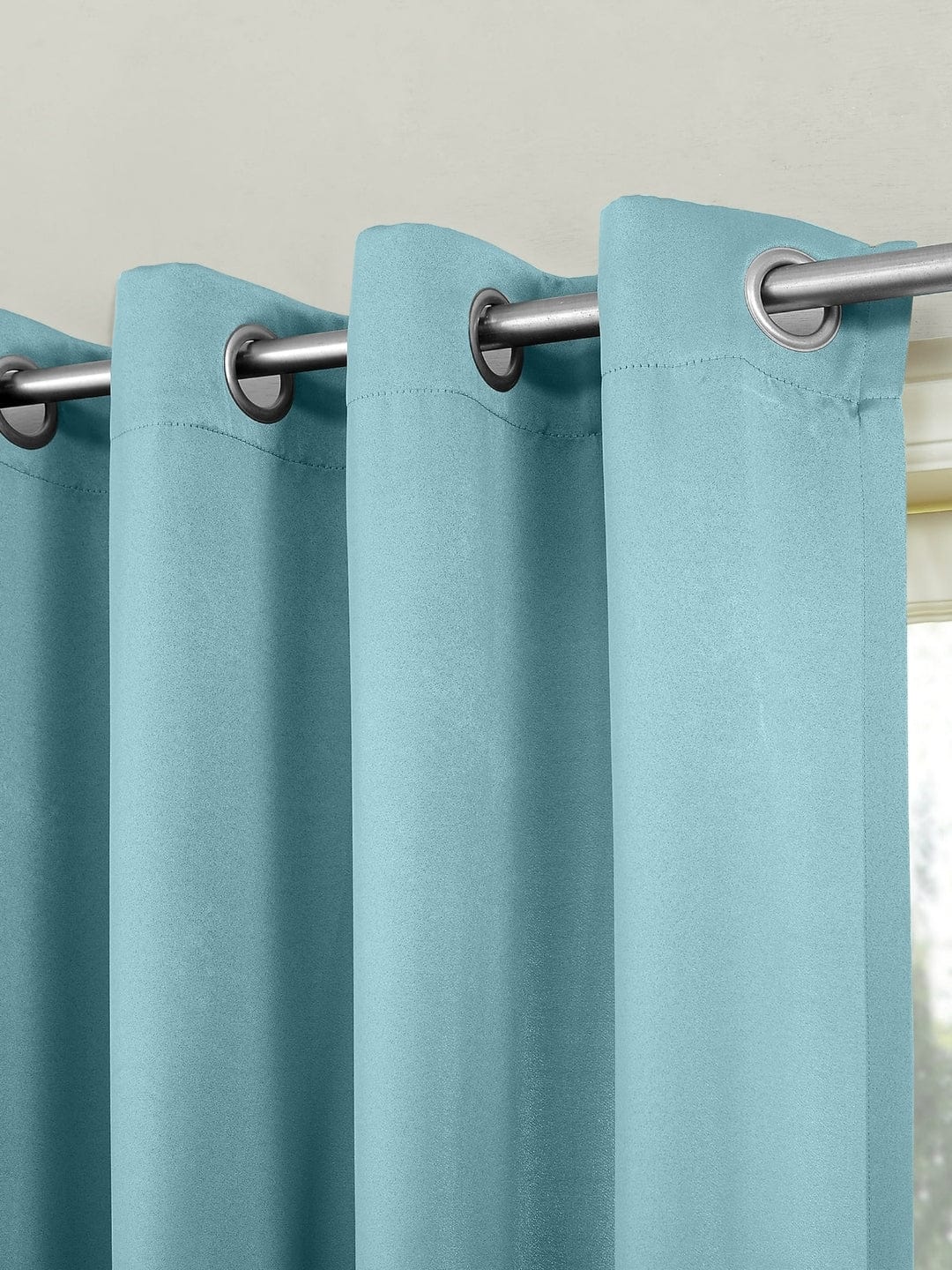 Solid blackout curtains set of 2, Torquoise