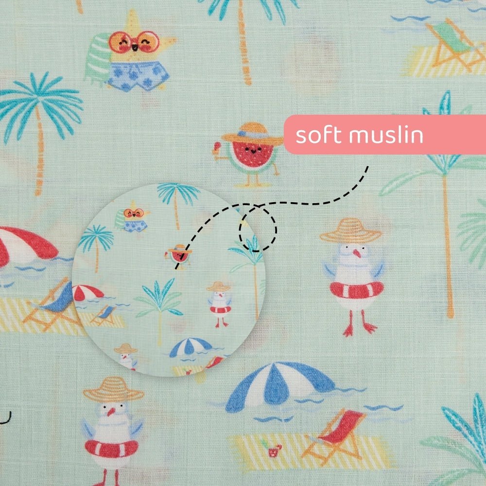 Tropical Twist 100% Cotton Pack of 5 Wash Cloth 0 - 12 Months - Baby Essentials | haus & kinder