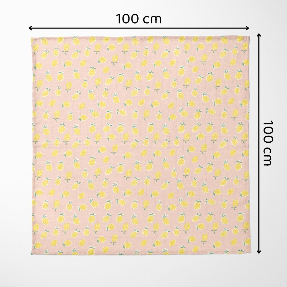 Citrus groove Collection 100% Cotton Muslin Swaddle Pack Of 3
