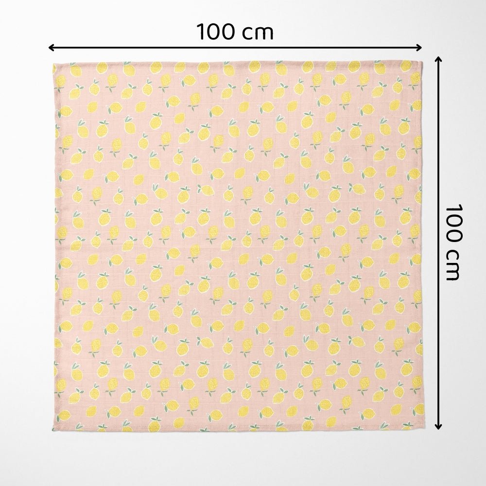 Citrus groove Collection 100% Cotton Muslin Swaddle Pack Of 3 | 0 to 3 Months - Swaddles | haus & kinder