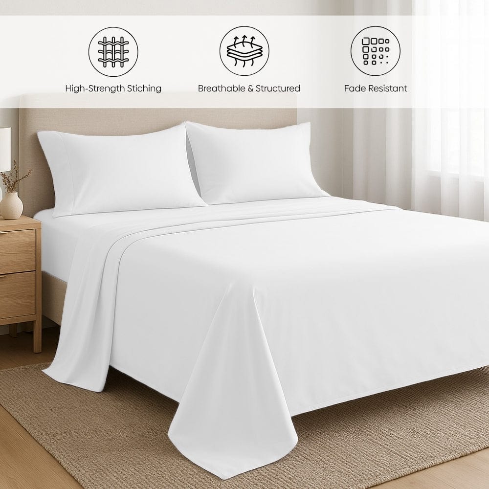 Tencel 300 TC King Flat Bedsheet- Cloud Drift