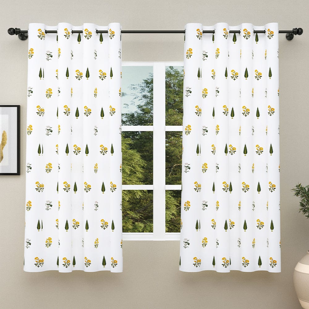 Garden of Joy Yellow Curtain Set