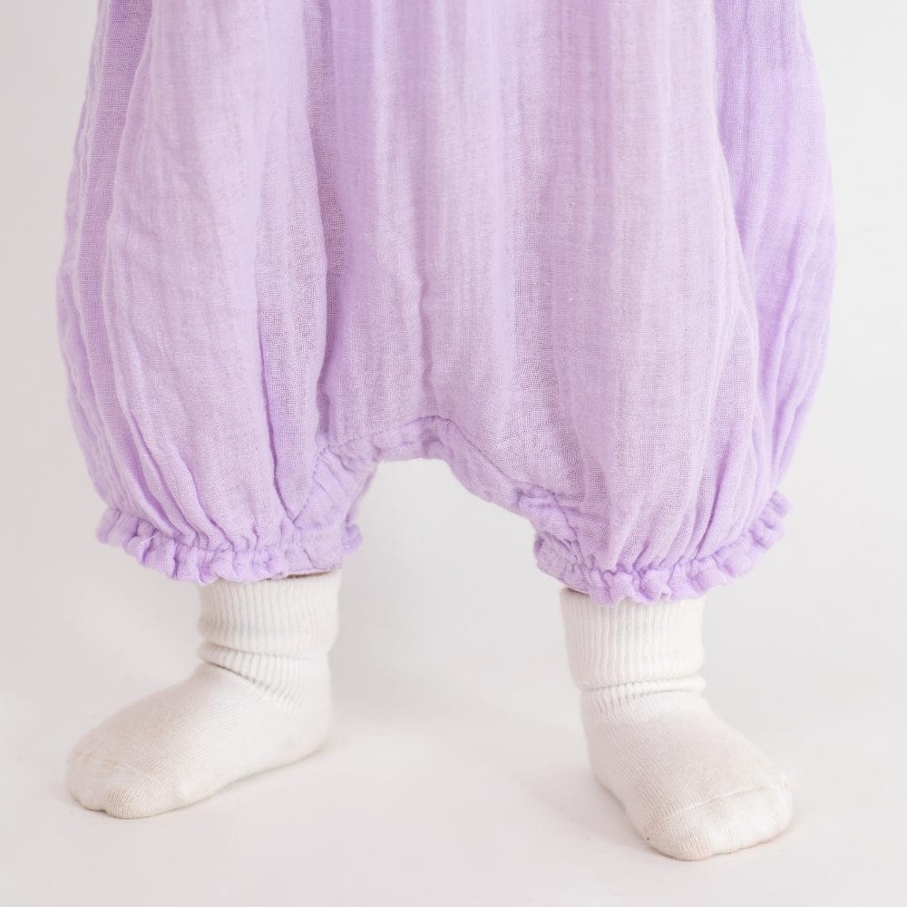 Lilac Cloud Cotton Baby Romper- Lilac