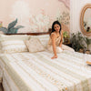 Ring Spun 100% Cotton Bedsheet- Jasmine Garland