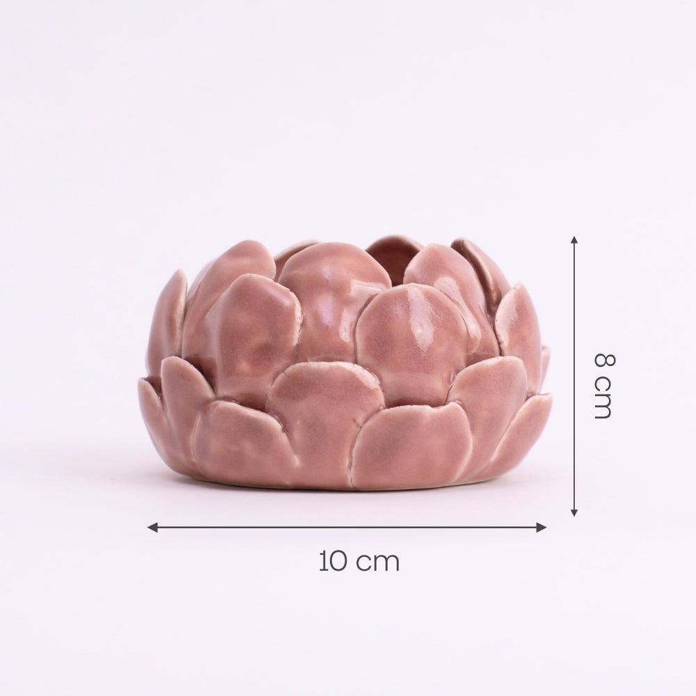 Blush Artichoke Tea light holder- Blush