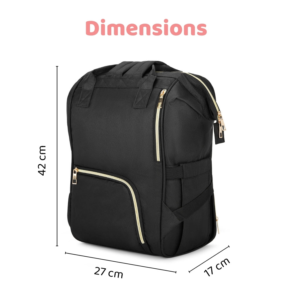 Chic Diaper Bag Backpack (Capacity - 20L) , Black