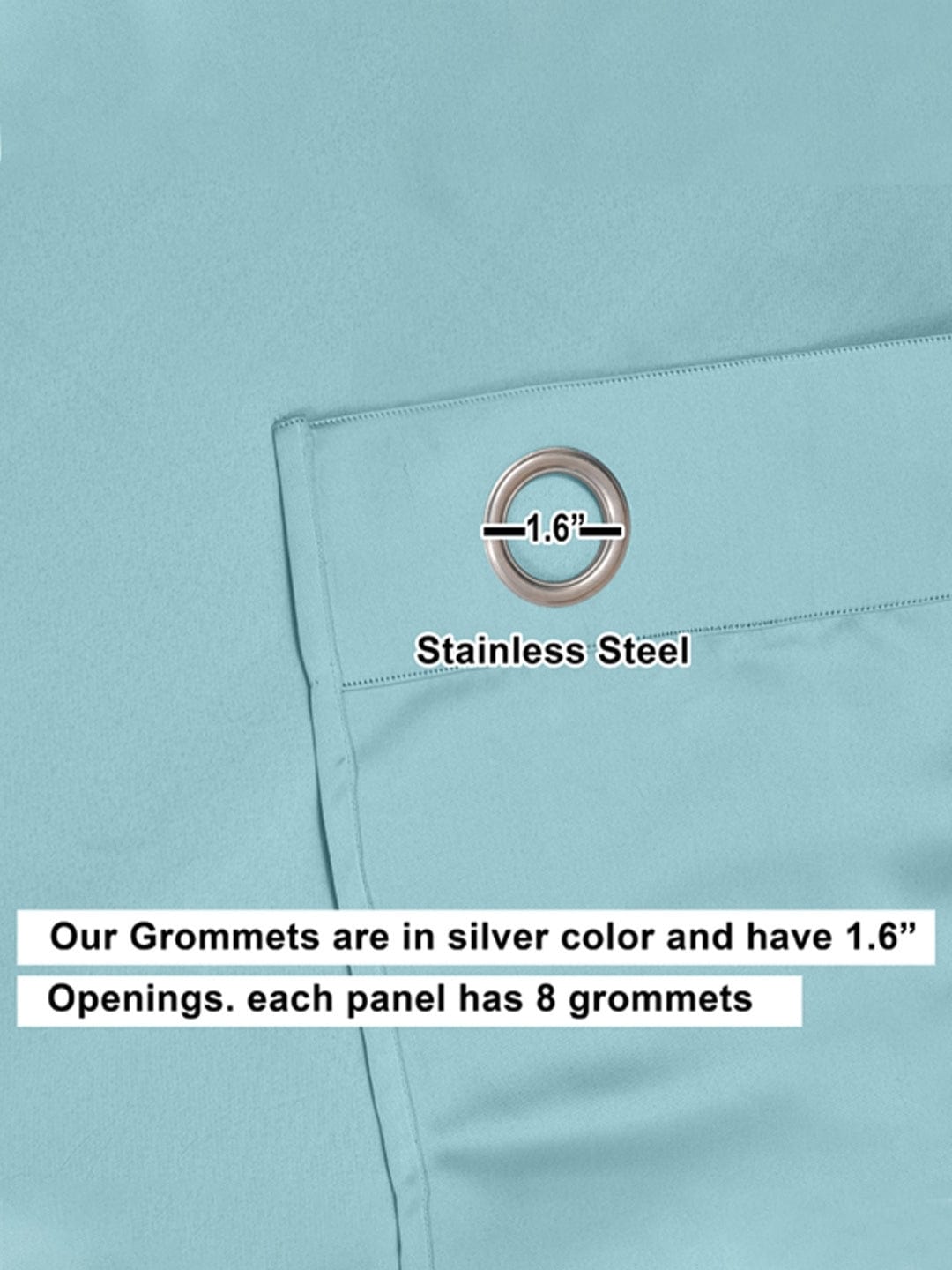 Solid blackout curtains set of 2, Torquoise