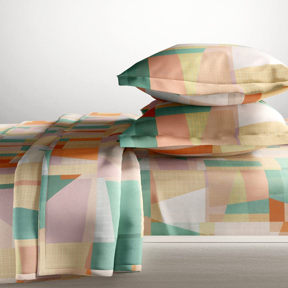 Pastel Geometric 100% Cotton King Bedsheet, 144 TC