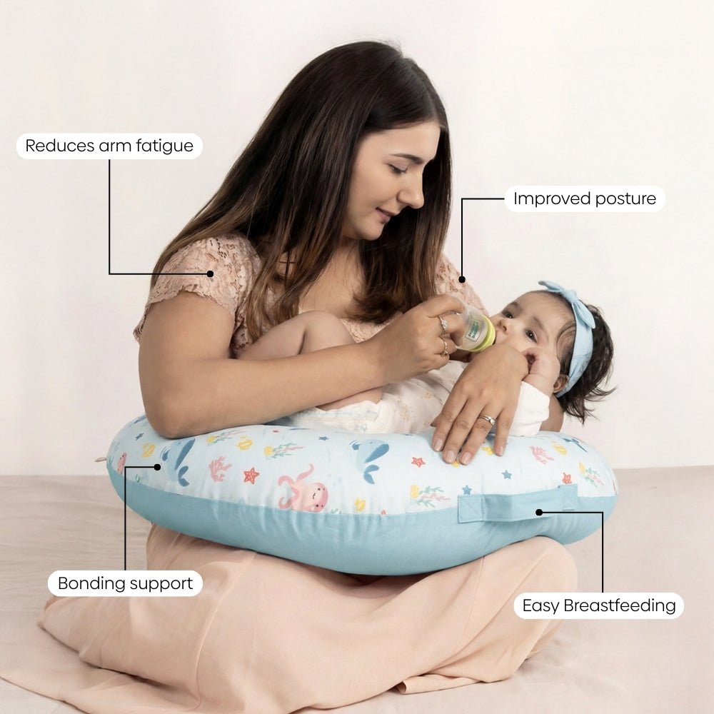 Vitamin Sea 100% Cotton Multipurpose Feeding/Nursing pillow - Feeding Pillow | haus & kinder