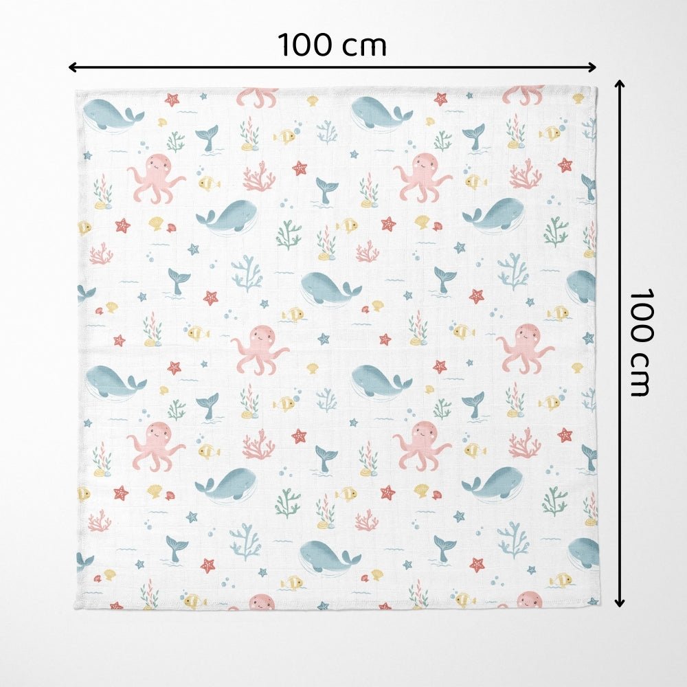 Oasis Collection 100% Cotton Muslin Swaddle Pack Of 3 | 0 to 3 Months - Swaddles | haus & kinder