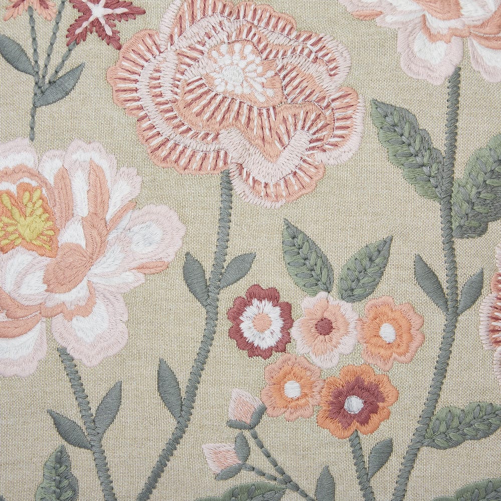 Embroidered Decorative Cushion Cover, Roses