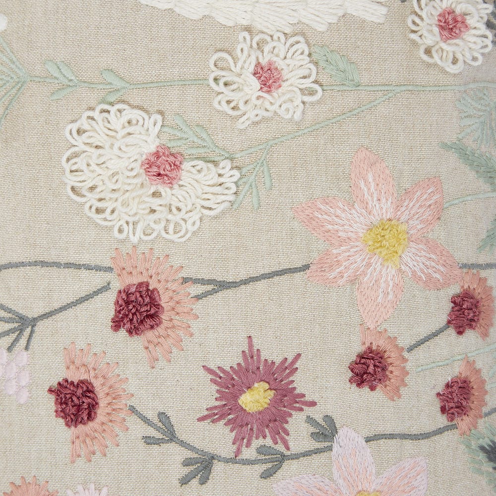 Embroidered Decorative Cushion Cover, Blush Blooms Wildflower - Cushion Covers | haus & kinder
